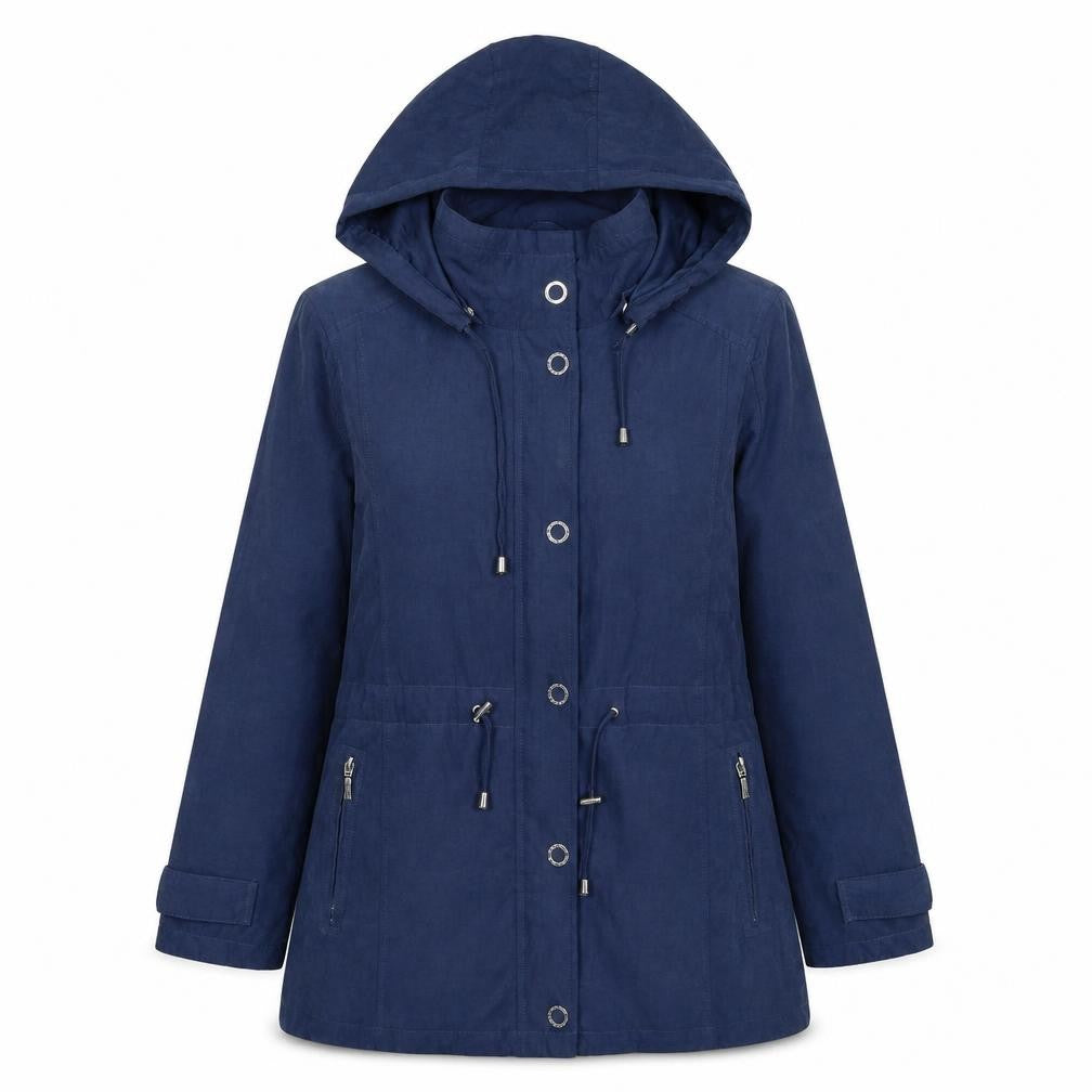 Finesse Womens Blue Jacket Size 12 Zip