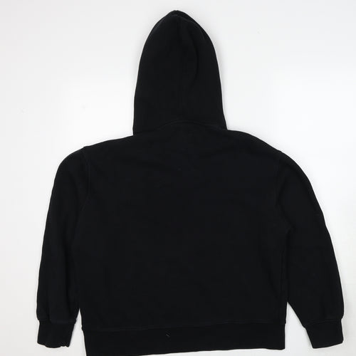Topman Mens Black Cotton Pullover Hoodie Size L