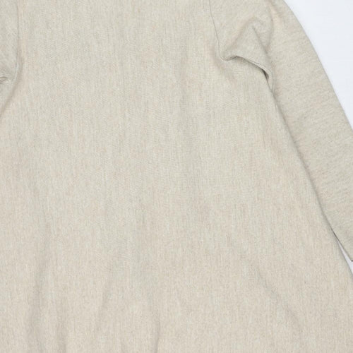 Zara Womens Beige V-Neck Acrylic Cardigan Jumper Size M