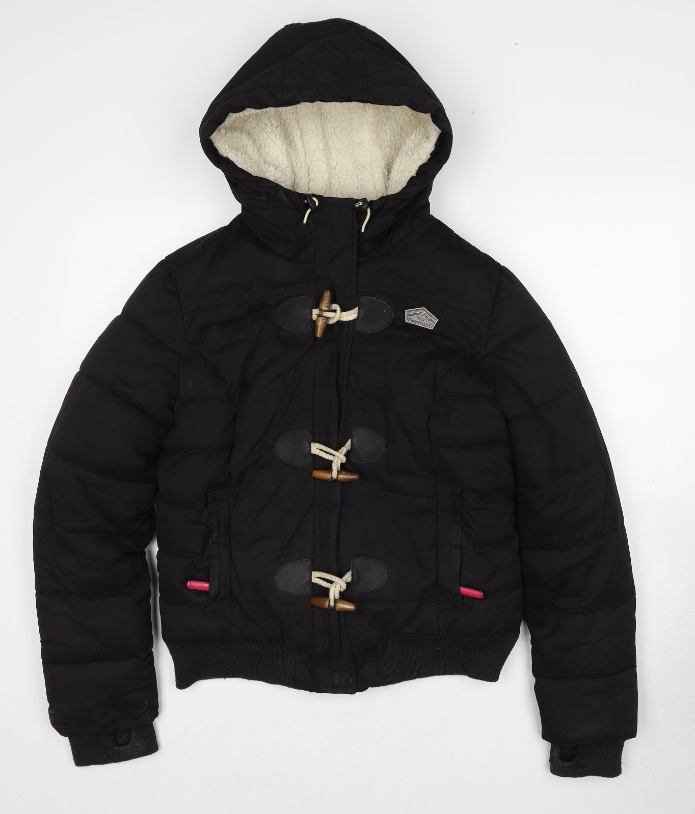 Superdry Womens Black Jacket Size L Zip