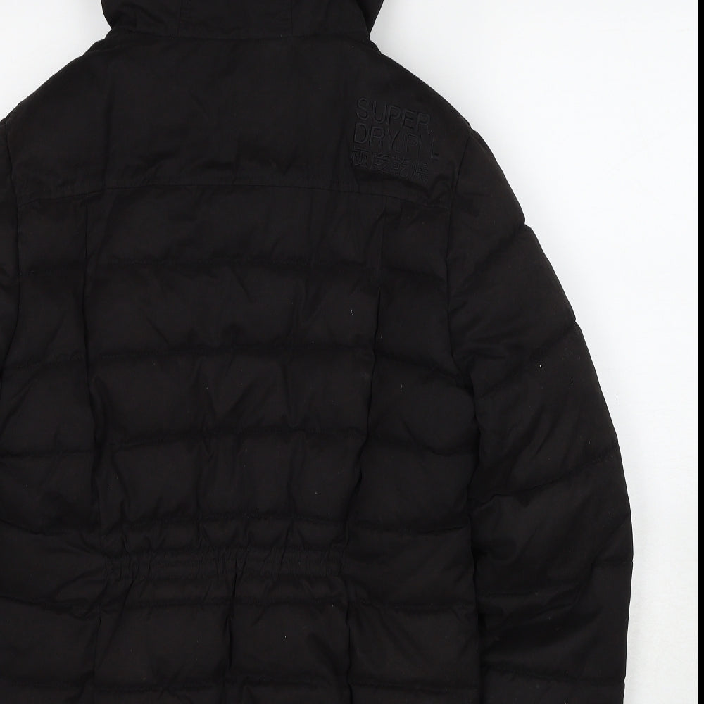Superdry Womens Black Jacket Size L Zip