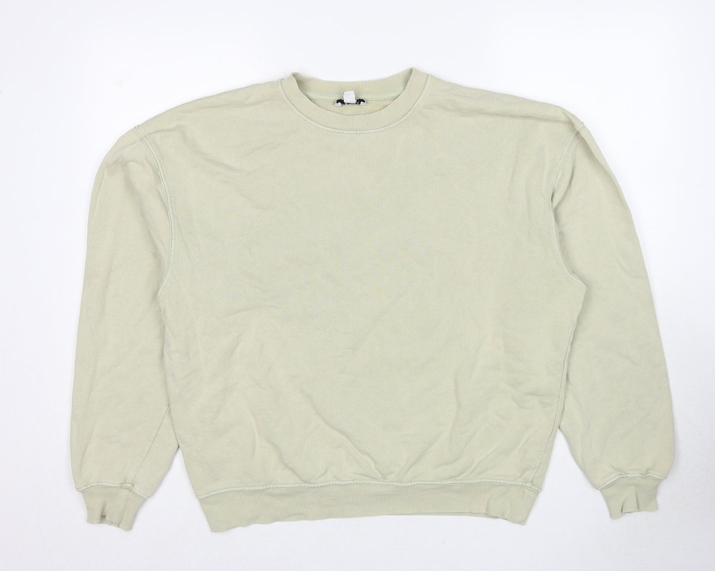 Topshop Womens Beige Cotton Pullover Sweatshirt Size 6 Pullover