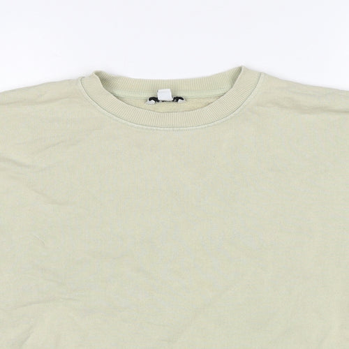 Topshop Womens Beige Cotton Pullover Sweatshirt Size 6 Pullover