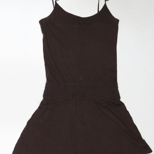 Divided by H&M Womens Brown Cotton A-Line Size 6 Round Neck Pullover
