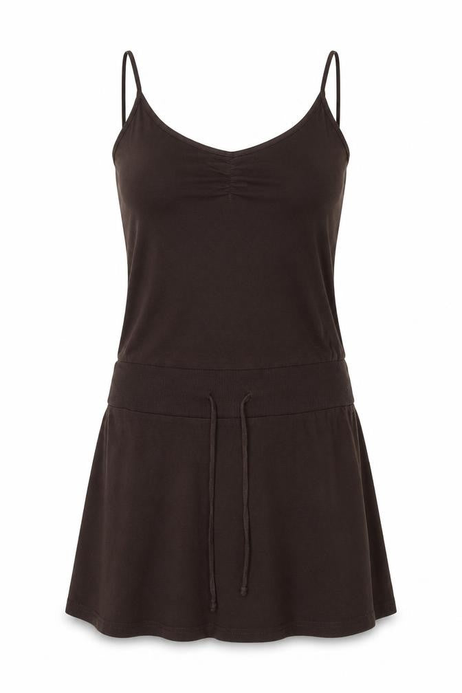 Front view of Divided by H&M women’s brown cotton a-line, size UK 6, round neck pullover
