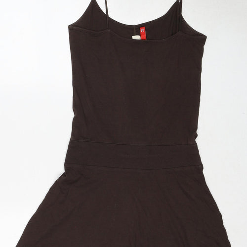 Divided by H&M Womens Brown Cotton A-Line Size 6 Round Neck Pullover