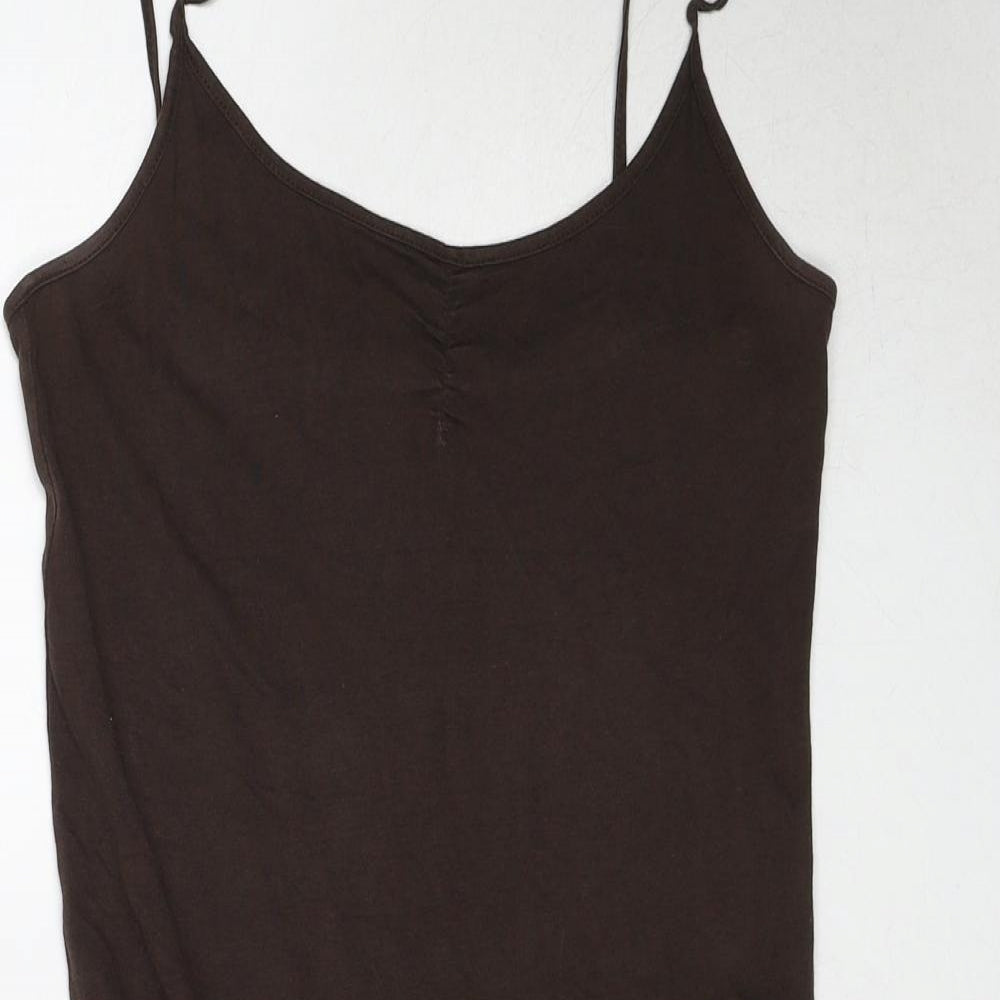 Divided by H&M Womens Brown Cotton A-Line Size 6 Round Neck Pullover