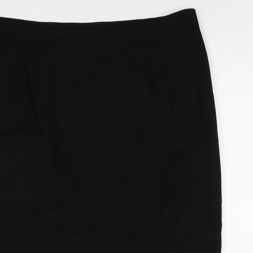Fenn Wright Manson Womens Black Wool Trumpet Skirt Size 14 Zip