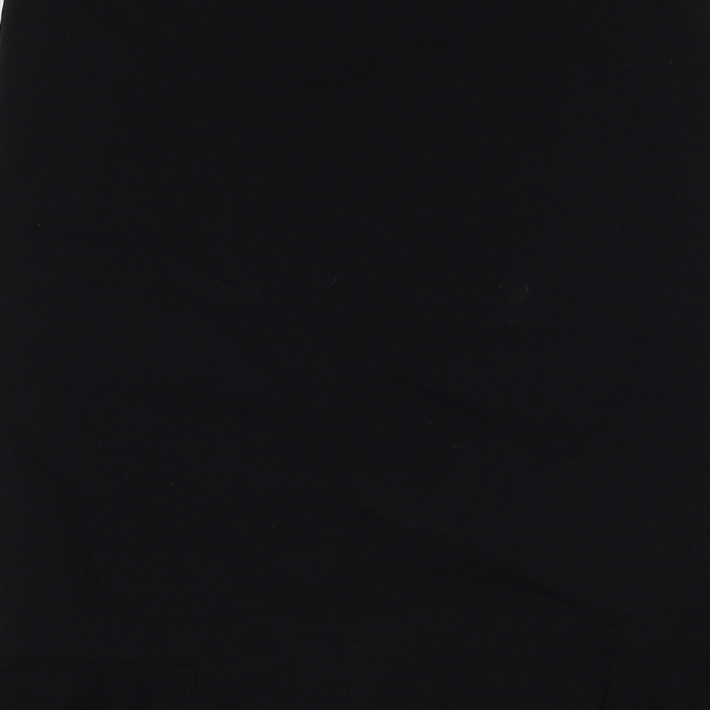 Fenn Wright Manson Womens Black Wool Trumpet Skirt Size 14 Zip