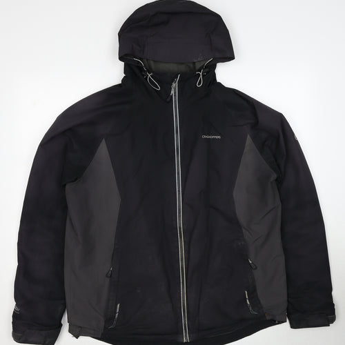 Craghoppers Mens Black Windbreaker Jacket Size XL Zip