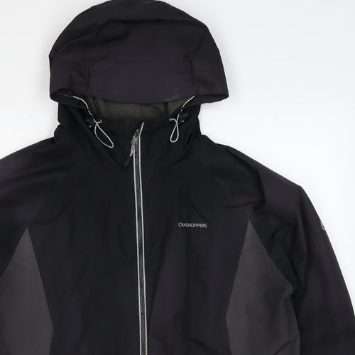 Craghoppers Mens Black Windbreaker Jacket Size XL Zip