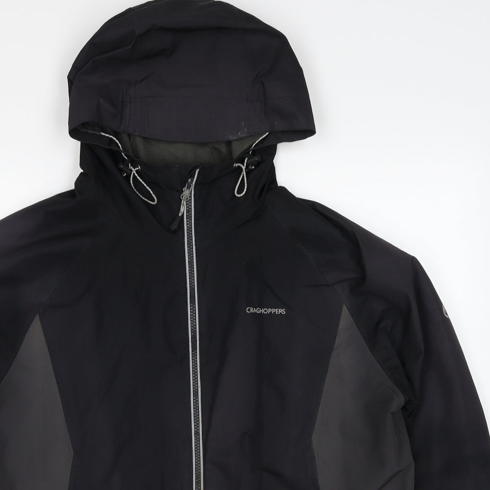 Craghoppers Mens Black Windbreaker Jacket Size XL Zip
