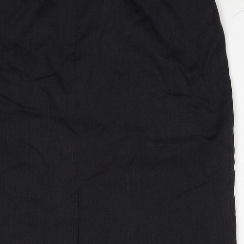 Class Club Womens Black Polyester A-Line Skirt Size 14 Zip