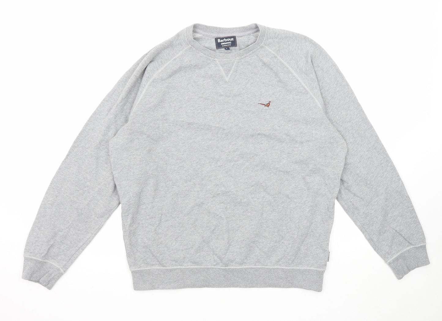 Barbour Mens Grey Cotton Pullover Sweatshirt Size L