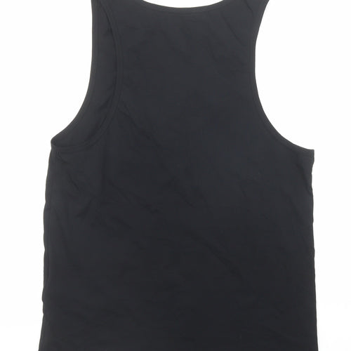 AllSaints Mens Black Cotton T-Shirt Size M Round Neck