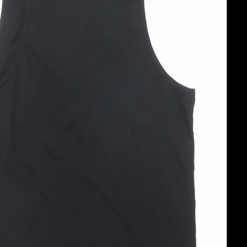 AllSaints Mens Black Cotton T-Shirt Size M Round Neck