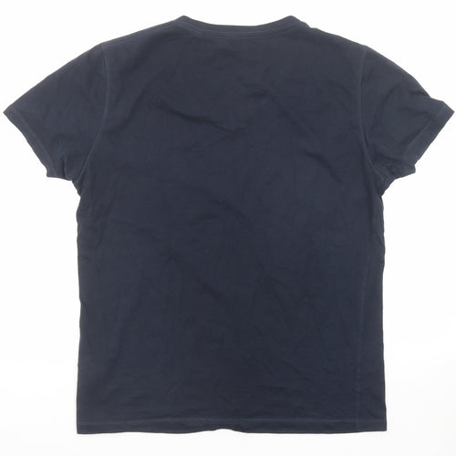 NEXT Mens Blue Cotton T-Shirt Size M V-Neck