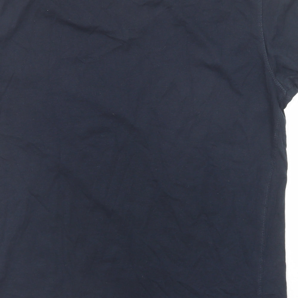NEXT Mens Blue Cotton T-Shirt Size M V-Neck