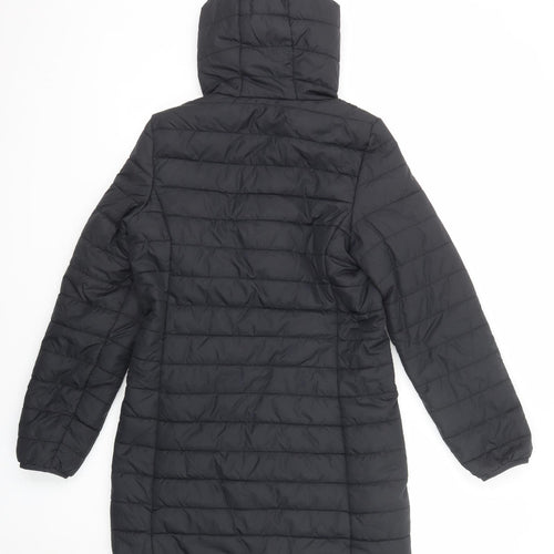Peter Scott Womens Black Quilted Coat Size 10 Zip