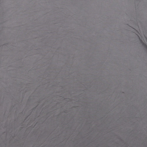 Marks and Spencer Womens Grey Viscose Basic T-Shirt Size 18 Boat Neck