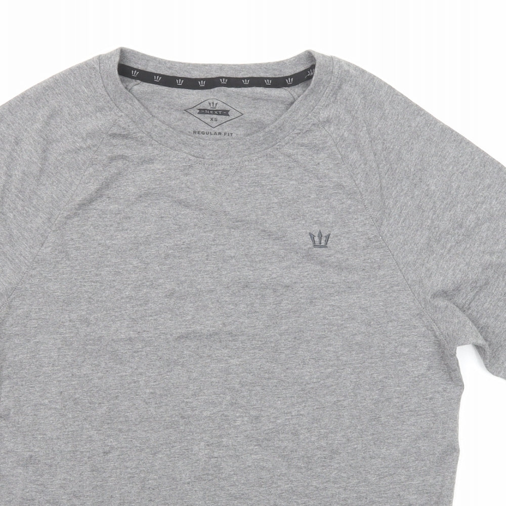 NEXT Mens Grey Cotton T-Shirt Size XS Round Neck