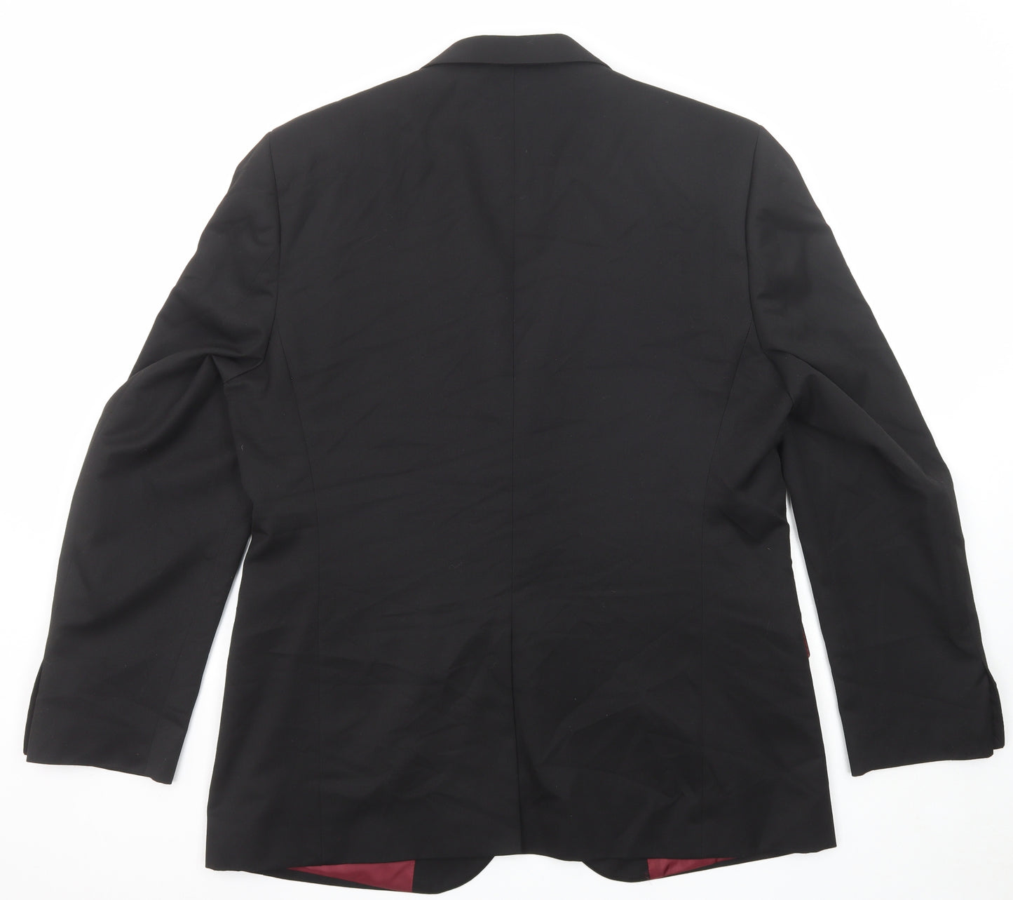 Marks and Spencer Mens Black Polyester Tuxedo Suit Jacket Size 44 Regular