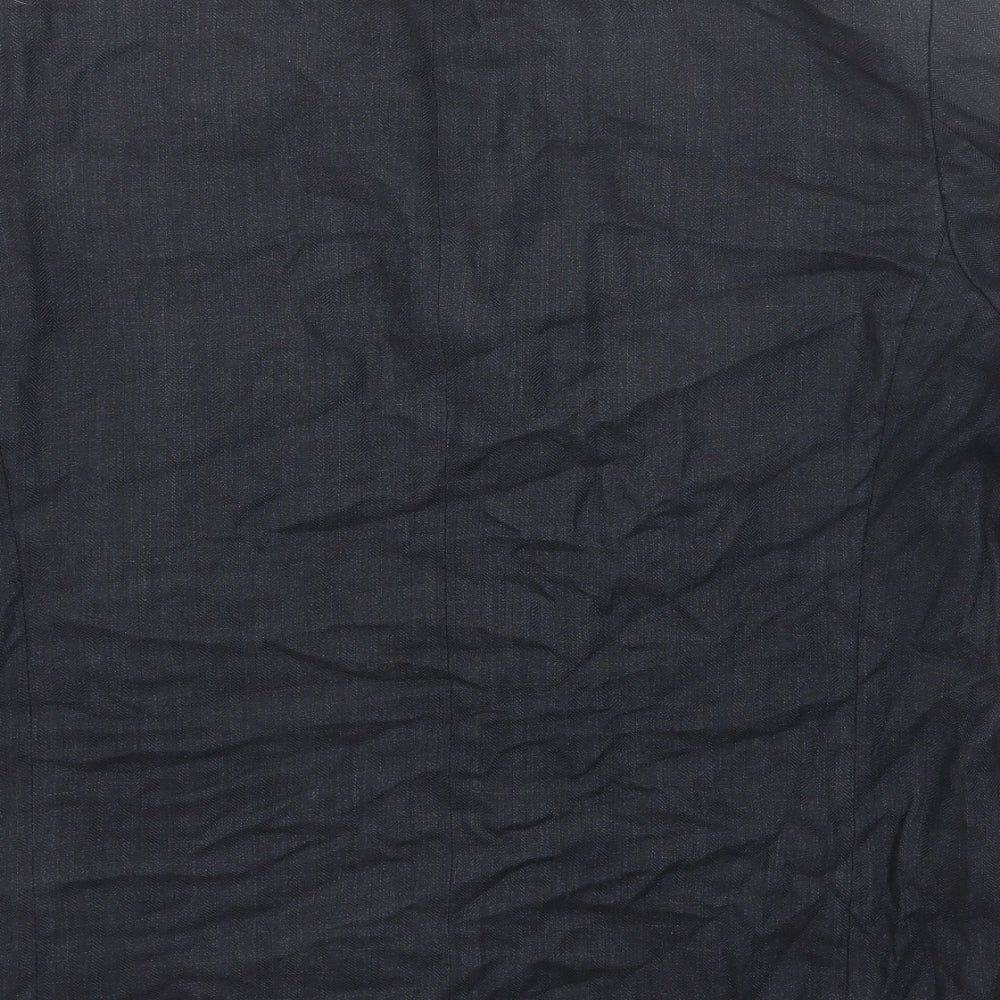 Marks and Spencer Mens Blue Linen Jacket Suit Jacket Size 42 Regular