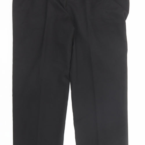 Marks and Spencer Mens Black Polyester Dress Pants Trousers Size 38 in L31 in Regular Zip
