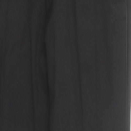 Marks and Spencer Mens Black Polyester Dress Pants Trousers Size 38 in L31 in Regular Zip