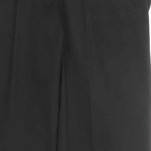 Marks and Spencer Mens Black Polyester Dress Pants Trousers Size 38 in L31 in Regular Zip