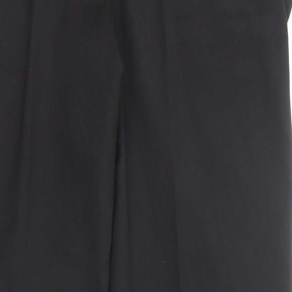 Marks and Spencer Mens Black Polyester Dress Pants Trousers Size 38 in L31 in Regular Zip