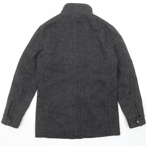 NEXT Mens Grey Herringbone Jacket Size M Zip