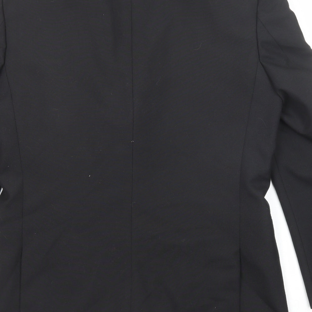 Moss Bros Mens Black Polyester Tuxedo Suit Jacket Size 40 Regular