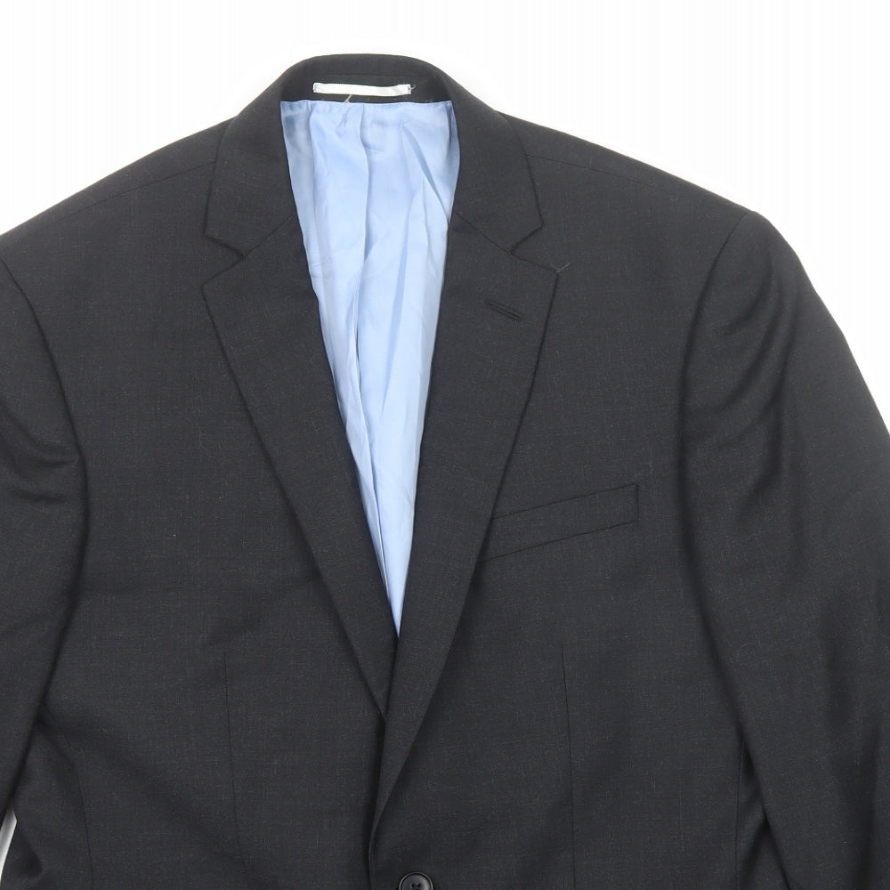 Charles Wilson Mens Grey Wool Jacket Suit Jacket Size 40 Regular