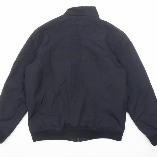 Maine New England Mens Blue Bomber Jacket Jacket Size L Zip