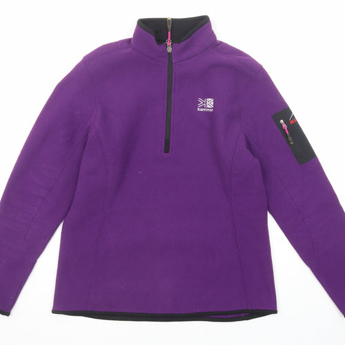 Karrimor Womens Purple Polyester Pullover Sweatshirt Size 12 Zip