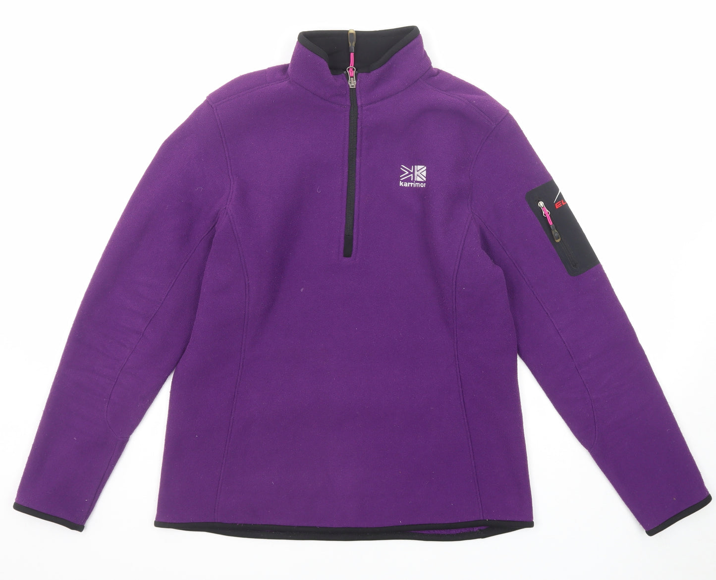 Karrimor Womens Purple Polyester Pullover Sweatshirt Size 12 Zip