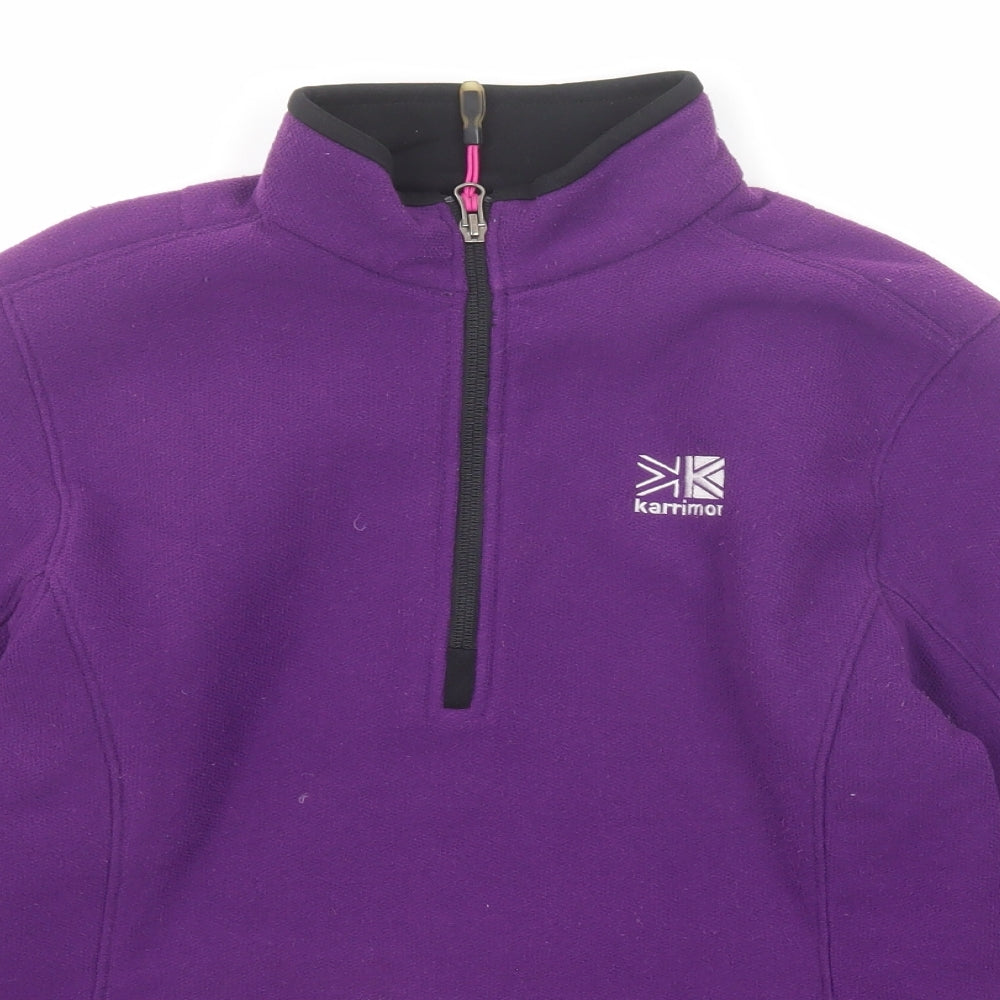Karrimor Womens Purple Polyester Pullover Sweatshirt Size 12 Zip