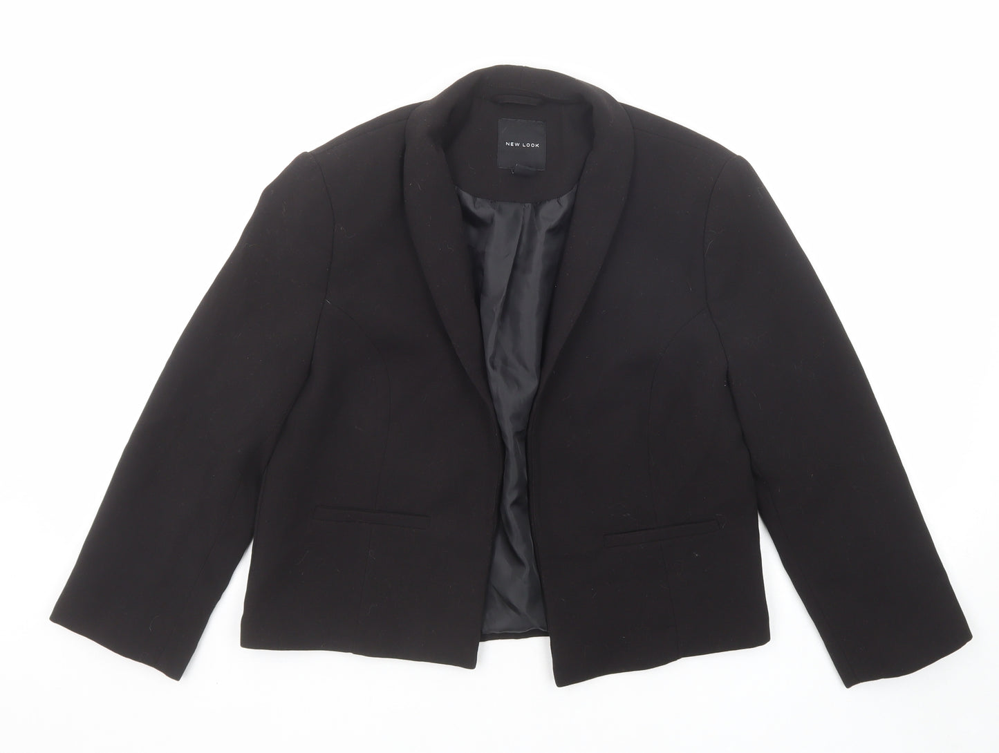 New Look Womens Black Kimono Jacket Size 12