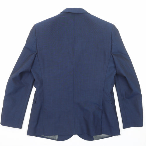 NEXT Mens Blue Wool Jacket Suit Jacket Size 40 Regular