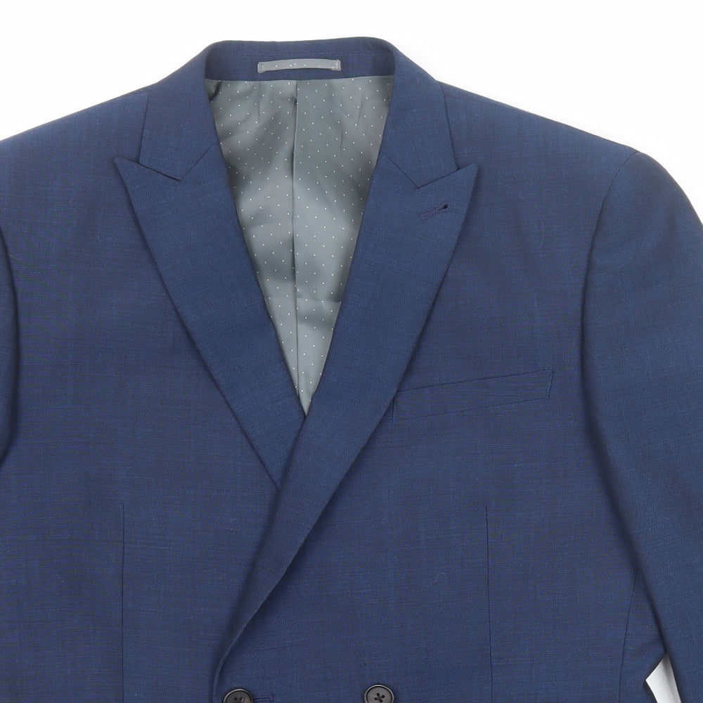 NEXT Mens Blue Wool Jacket Suit Jacket Size 40 Regular