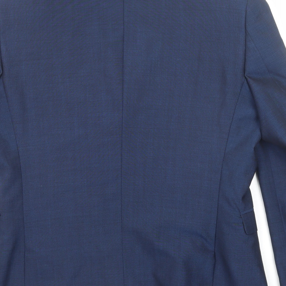 NEXT Mens Blue Wool Jacket Suit Jacket Size 40 Regular
