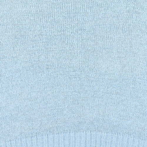 Bonmarché Womens Blue Round Neck Acrylic Pullover Jumper Size L