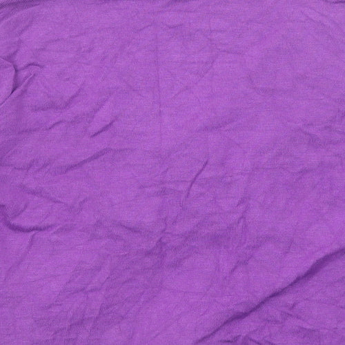 Minuet Womens Purple V-Neck Viscose Pullover Jumper Size 14