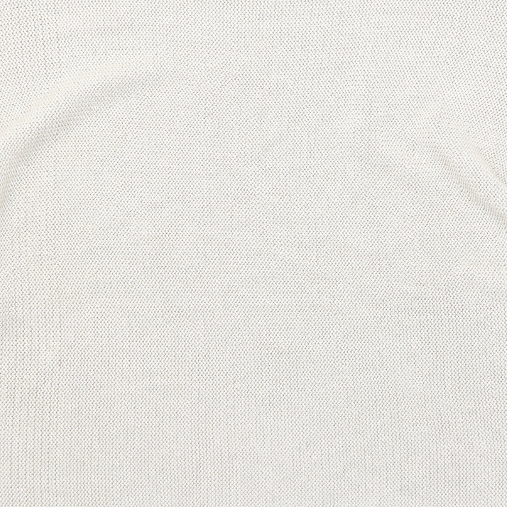 H&M Womens Beige Round Neck Acrylic Pullover Jumper Size M