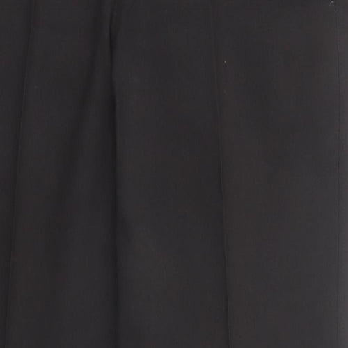 Marks and Spencer Mens Black Polyester Dress Pants Trousers Size 34 in L31 in Regular Zip