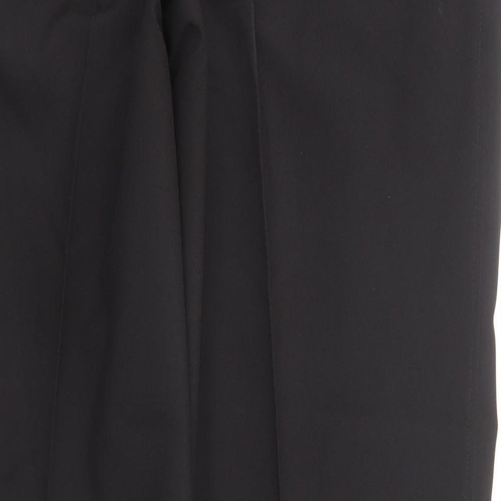 Marks and Spencer Mens Black Polyester Dress Pants Trousers Size 34 in L31 in Regular Zip