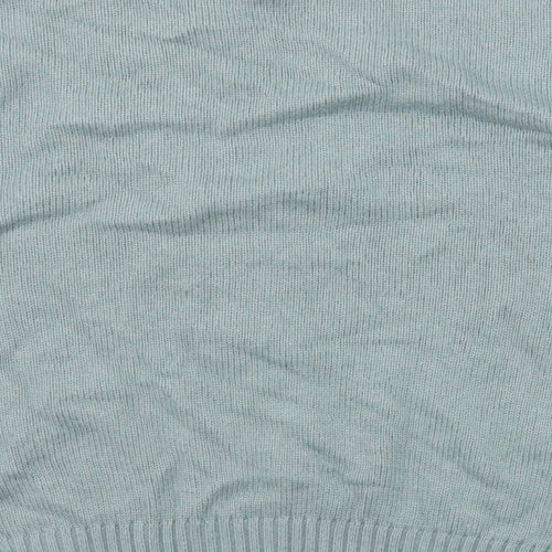 Marks and Spencer Womens Blue Round Neck Cotton Pullover Jumper Size M