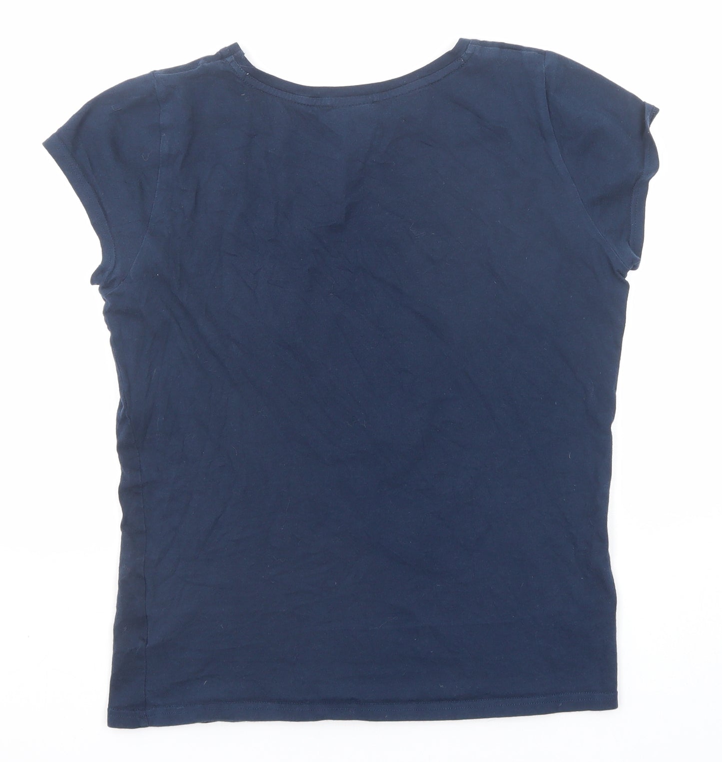 Disney Womens Blue Cotton Basic T-Shirt Size 6 Round Neck - Dumbo