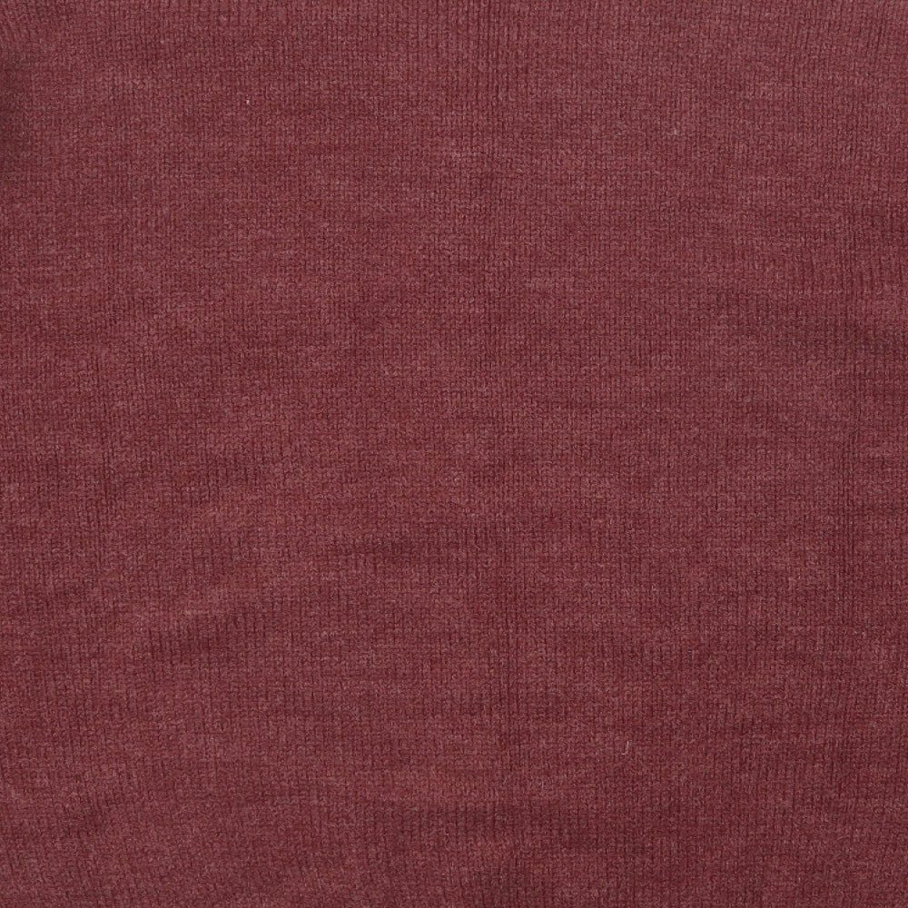 Premier Man Mens Red V-Neck Acrylic Pullover Jumper Size XL Long Sleeve
